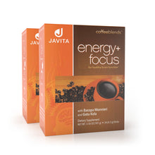 Load image into Gallery viewer, Energy + Focus Coffee by Javita (2 Boxes)
